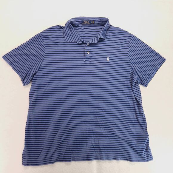 Polo Ralph Lauren Casual Collared Short Sleeve Polo Shirt Mens Size XL Blue - Picture 2 of 9